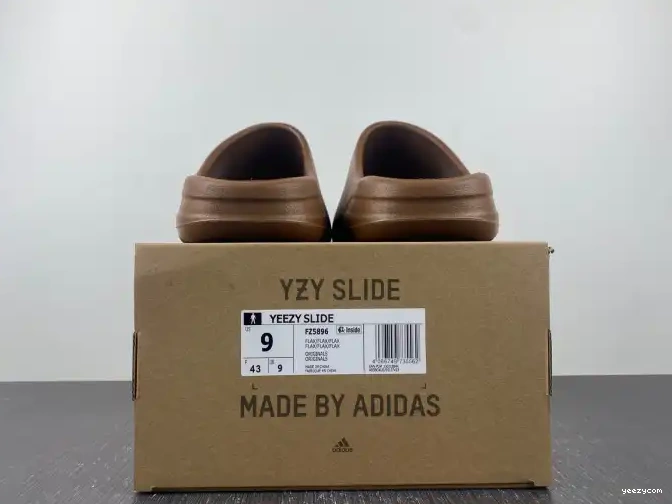 Slide Yeezy Adidas FZ5896 Flax 0604